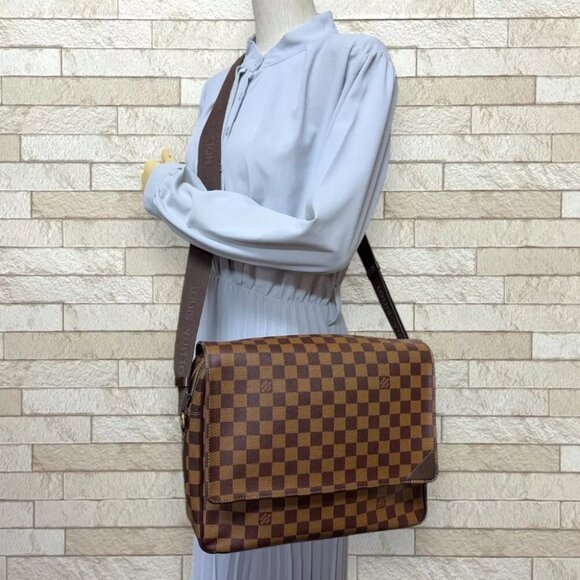 LOUIS VUITTON Shoulder Bag Damier canvas Damier Shelton MM used - Picture 2 of 10